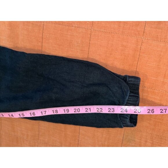 Athleta Black Cabo 100% Linen Joggers Pull on Pants Womens size 2 - Picture 9 of 10